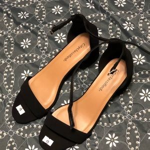 Block Suede heels